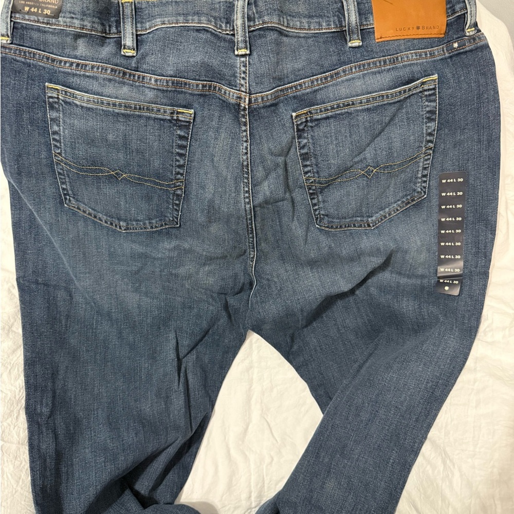 Lucky Brand Men's Dark Blue Relaxed Jeans New 181 - Picture 3 of 6